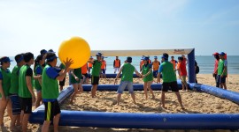 sân bóng chuyền hơi